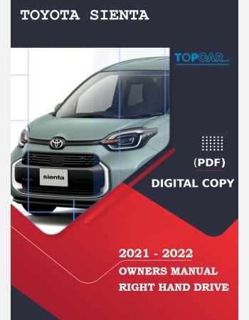 totota sienta 2021-2022 owners manual in english
